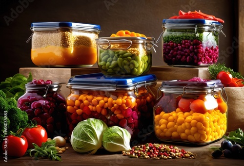 colorful containers filled vibrant meal contributions showcasing variety fresh ingredients eye catching presentation, fruits, vegetables, bowls, platters