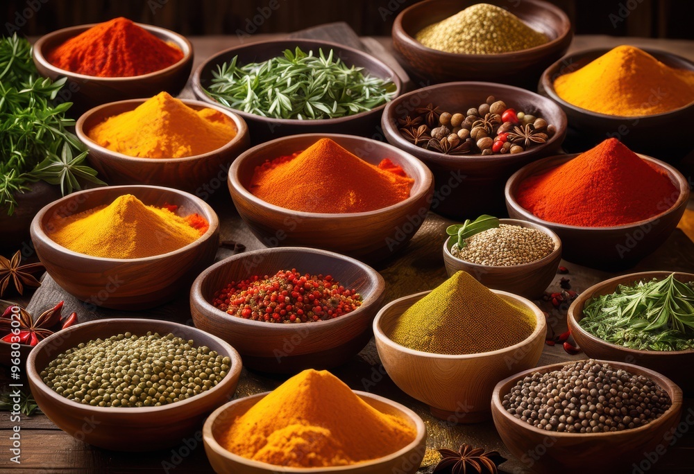 vibrant spices colorful dishes presented natural showcasing rich array textures hues culinary delight, herbs, ingredients, colors, flavors, cuisine, food vibrant spices colorful dishes presented natural showcasing rich array textures hues culinary delight, herbs, ingredients, colors, flavors, cuisine, food