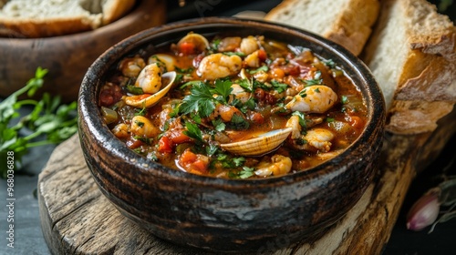 Delicious and Hearty Seafood Stew Recipe Featuring Fresh Clams, Shrimp, and Calamari in a Rich Tomato Herb Broth for All Occasions