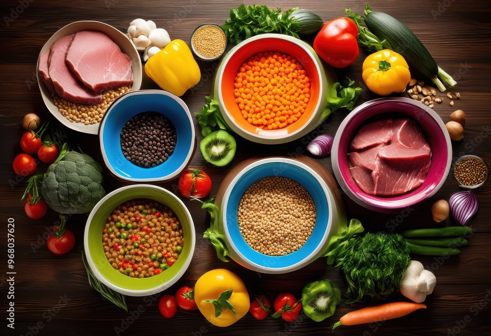 colorful pet bowls filled nutritious ingredients healthy pets vibrant dining experience, dishes, food, meal, ceramic, plastic, stainless, water, dish colorful pet bowls filled nutritious ingredients healthy pets vibrant dining experience, dishes, food, meal, ceramic, plastic, stainless, water, dish