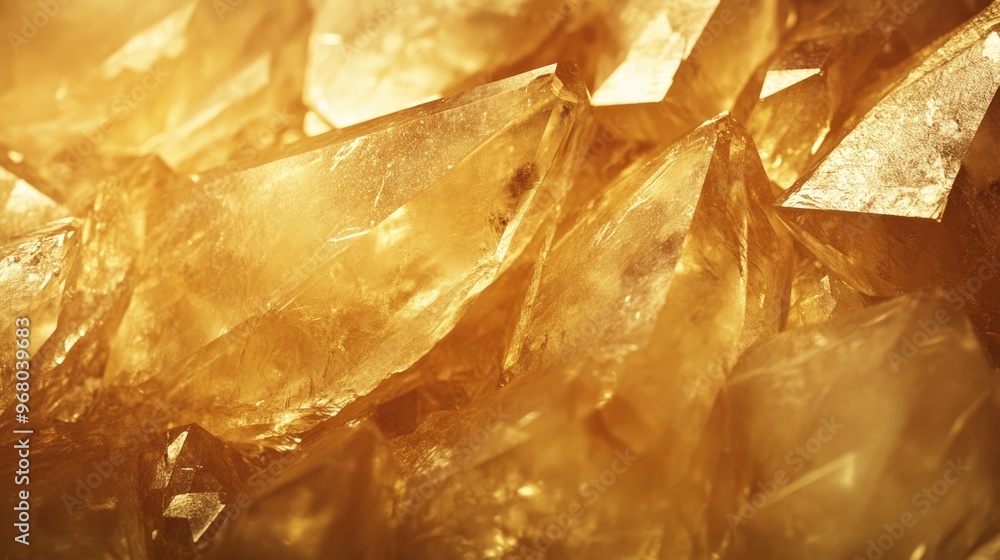 A luxurious golden crystal texture background with soft light reflections, perfect for branding and design use A luxurious golden crystal texture background with soft light reflections, perfect for branding and design use