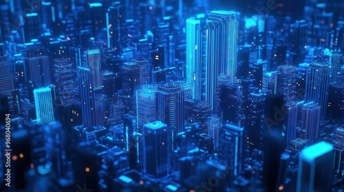 Neon Cityscape: A Digital Metropolis