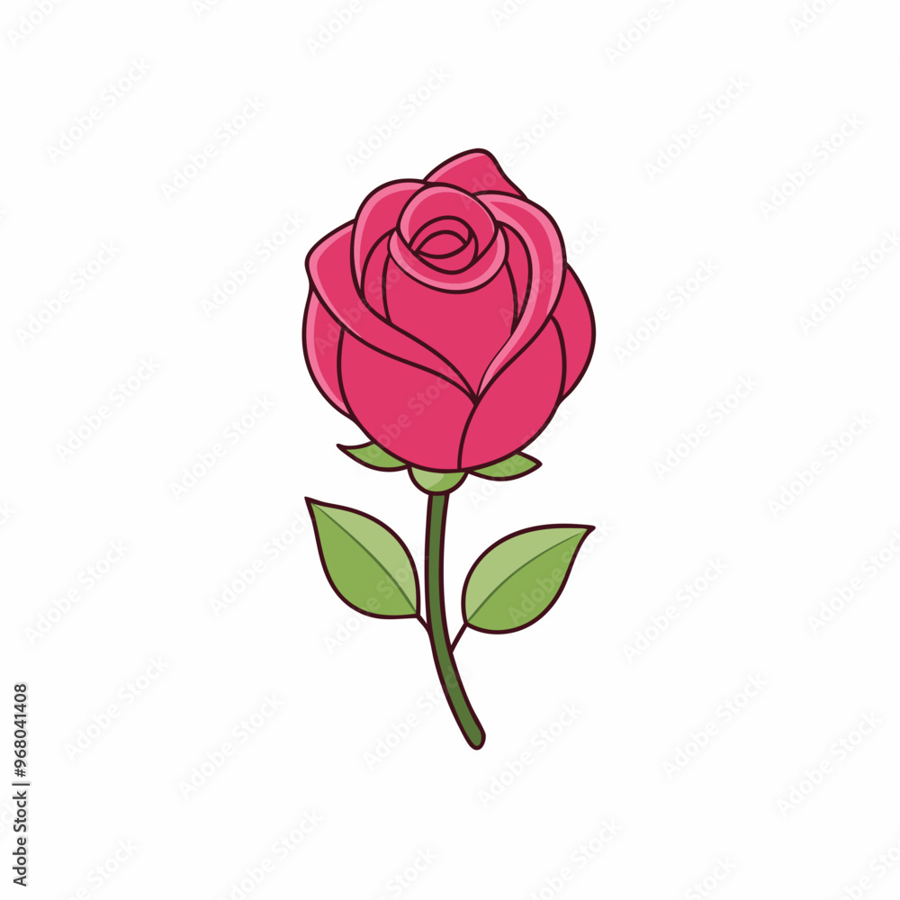 Pink rose flower bud flower isolated on a white background Pink rose flower bud flower isolated on a white background