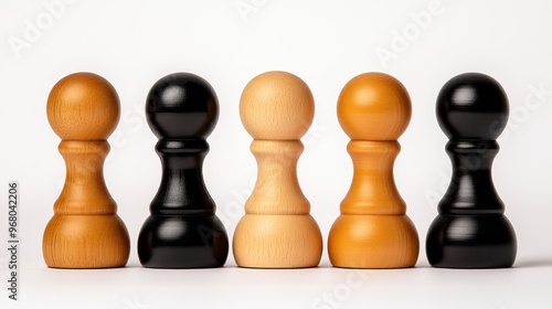 Chess Pieces in a Row - Diversity, Teamwork, and Strategy