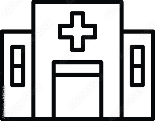 health and medical icon hospital