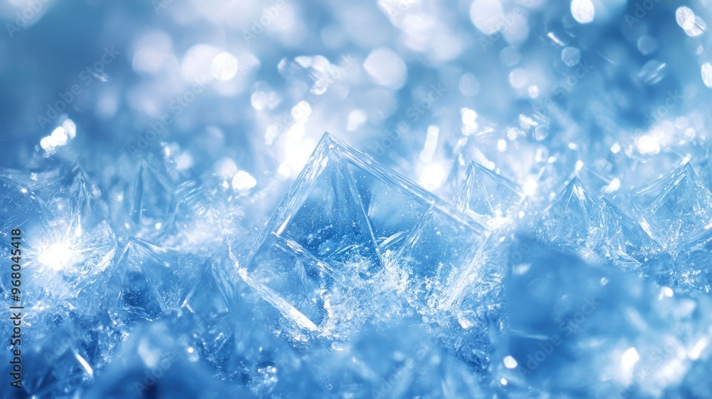 An ethereal background of ice-like crystals, with a frosty blue tint and bright highlights, evoking winter themes An ethereal background of ice-like crystals, with a frosty blue tint and bright highlights, evoking winter themes