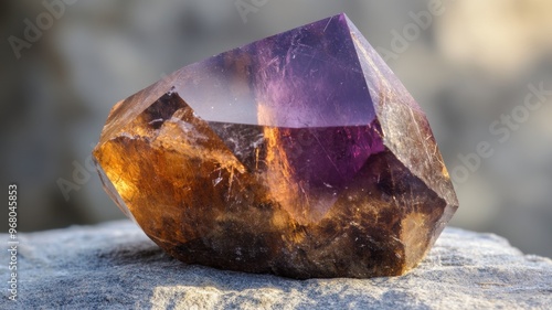 Polished axinite stone capt...