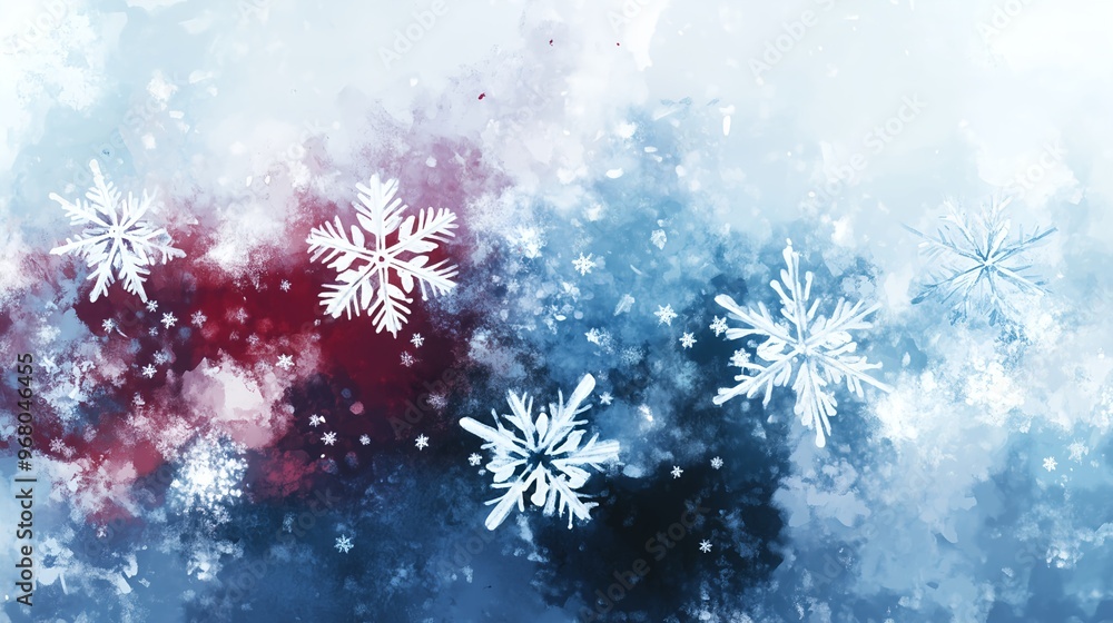 Abstract watercolor snowflakes Abstract watercolor snowflakes