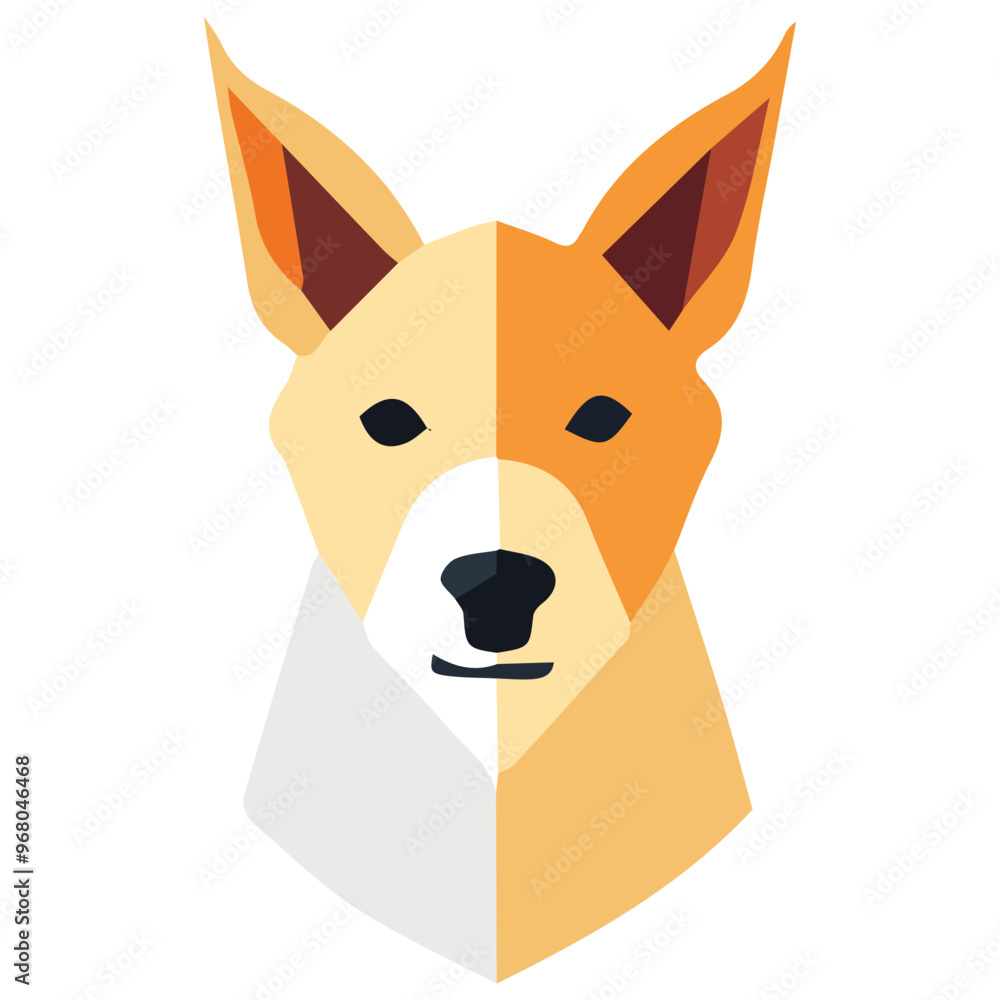 Obraz premium Illustration Vector of abstract close up of a head of a dog