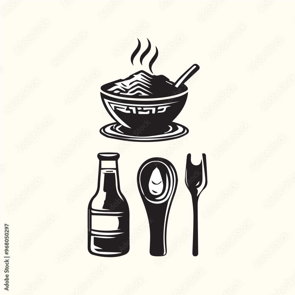Creative Collection of various Food Icon Design Creative Collection of various Food Icon Design