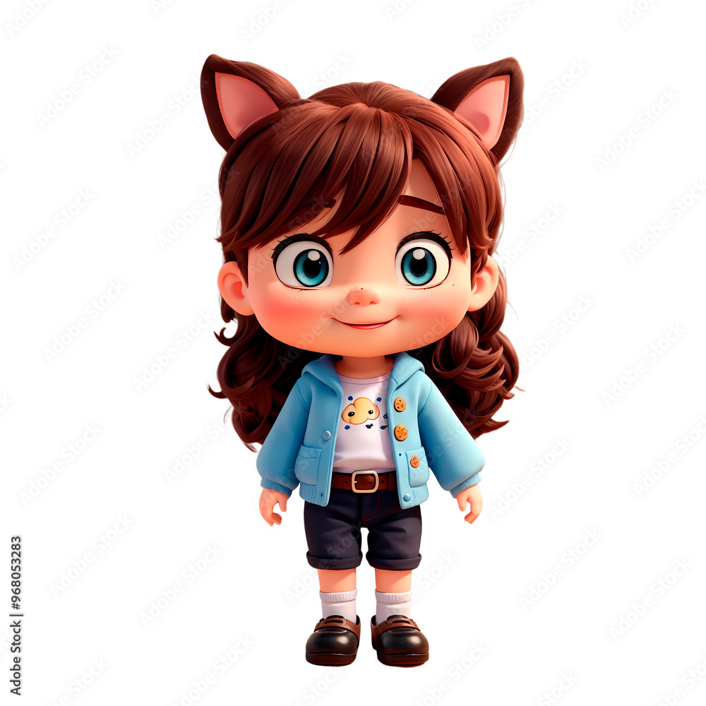 A little girl with ears A little girl with ears