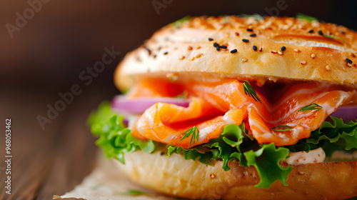 Smoked Salmon Bagel  photo