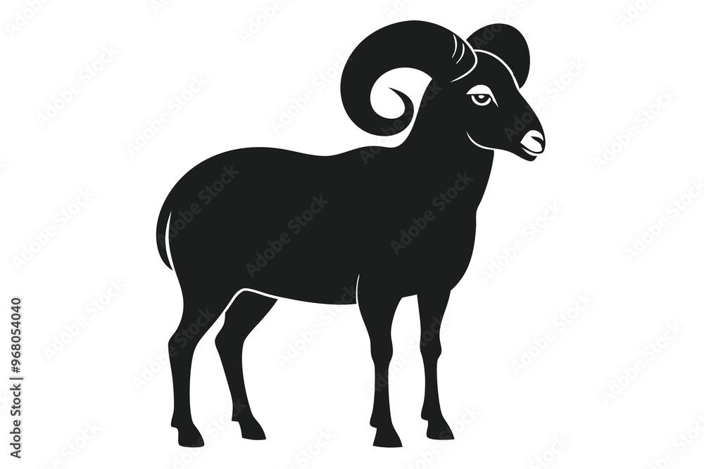 Bighorn Sheep silhouette black vector E.eps Bighorn Sheep silhouette black vector E.eps