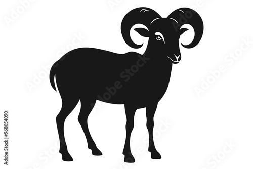 Bighorn Sheep silhouette black vector G.eps