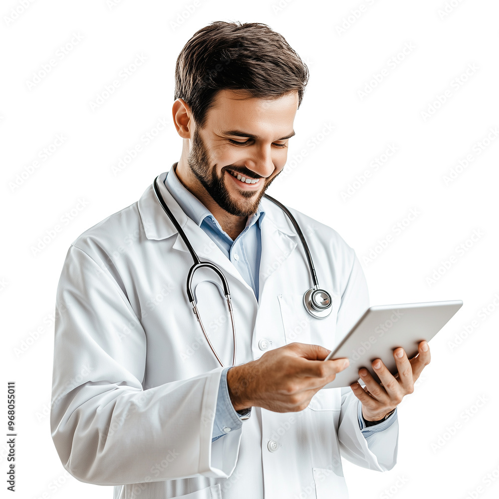 male doctor portrait isolated on transparent or white background male doctor portrait isolated on transparent or white background