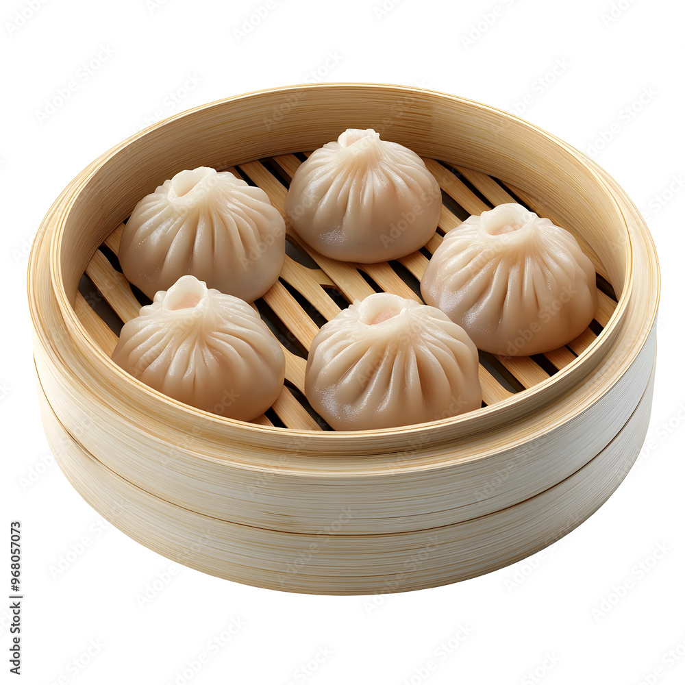 Photography of Freshly Steamed Traditional Chinese Dim Sum Dumplings on Plain White Background Photography of Freshly Steamed Traditional Chinese Dim Sum Dumplings on Plain White Background