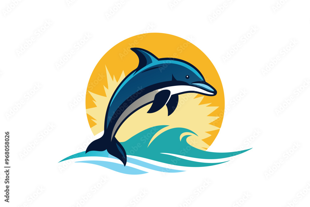 Fototapeta premium Dolphins are often associated with playfulness F.eps