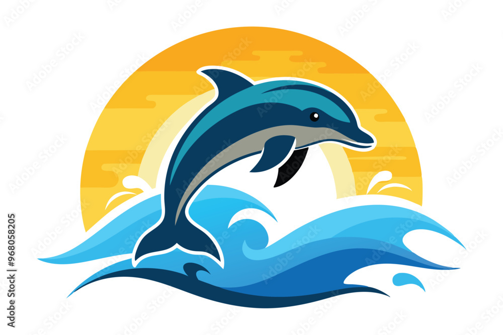 Fototapeta premium Dolphins are often associated with playfulness I.eps