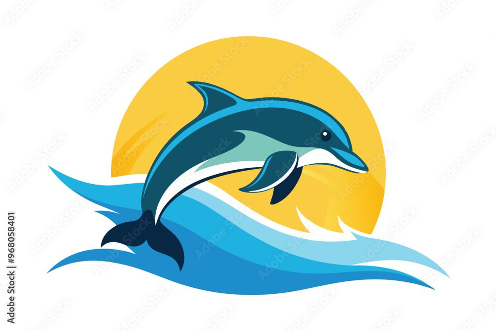 Fototapeta premium Dolphins are often associated with playfulness O.eps