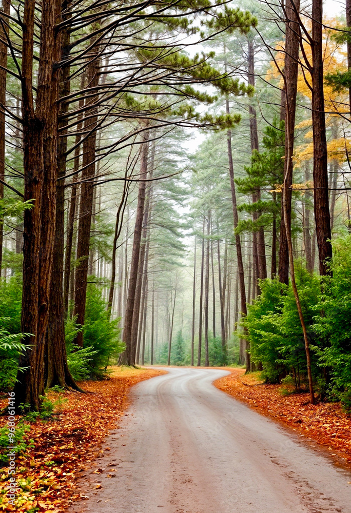 Obraz premium road in the forest