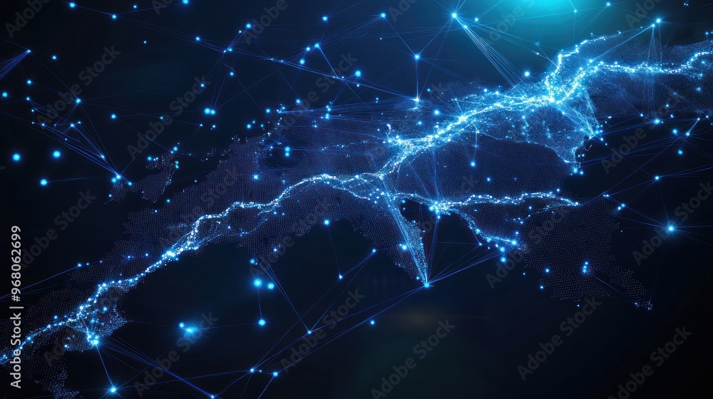 Abstract Digital World Map Abstract Digital World Map