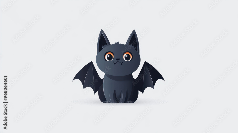 Cute bat themed costume on an animal, perfect for Halloween celebrations. This adorable character features large wings and expressive eyes, adding playful touch to spooky season Cute bat themed costume on an animal, perfect for Halloween celebrations. This adorable character features large wings and expressive eyes, adding playful touch to spooky season