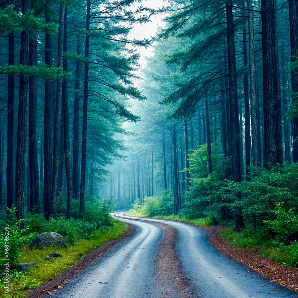 Obraz premium road in the woods