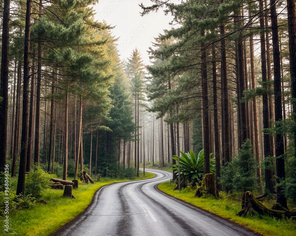 Fototapeta premium road in the forest