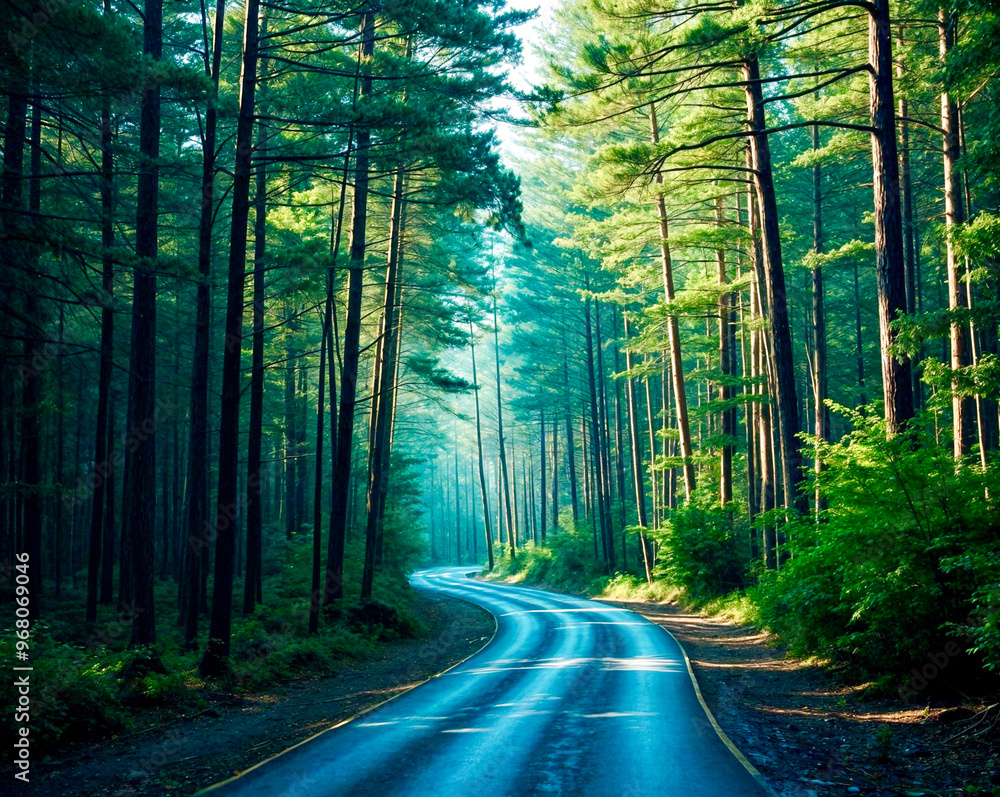 Obraz premium road in the forest