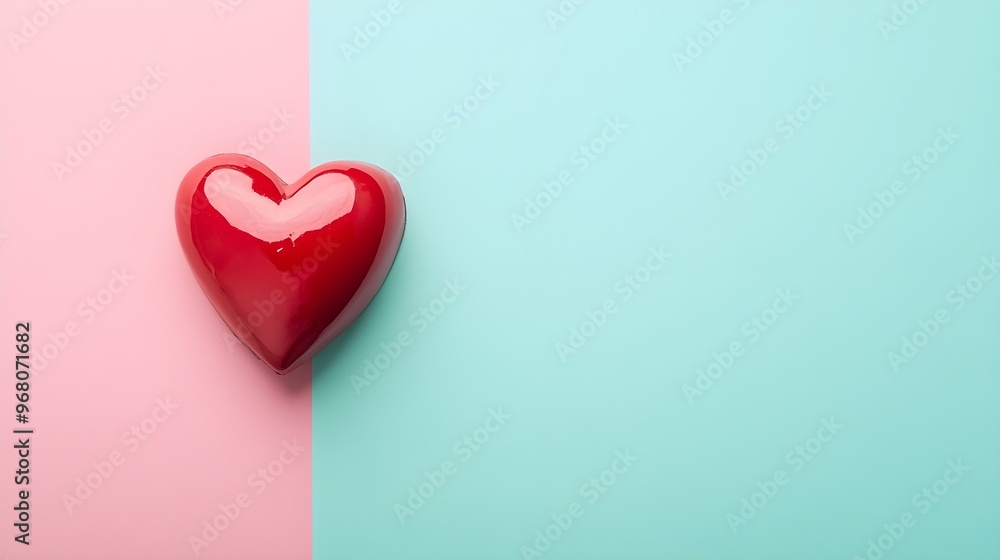 A solitary broken heart resting on a pastel background, symbolizing loneliness and heartbreak A solitary broken heart resting on a pastel background, symbolizing loneliness and heartbreak