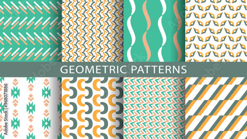 Seamless wallpaper patterns for design. Vector illustration.