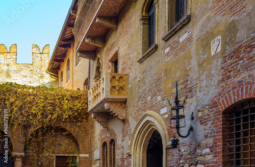 Bild auf Leinwand Juliet's house is a medieval civil building located in Via Cappello in Verona