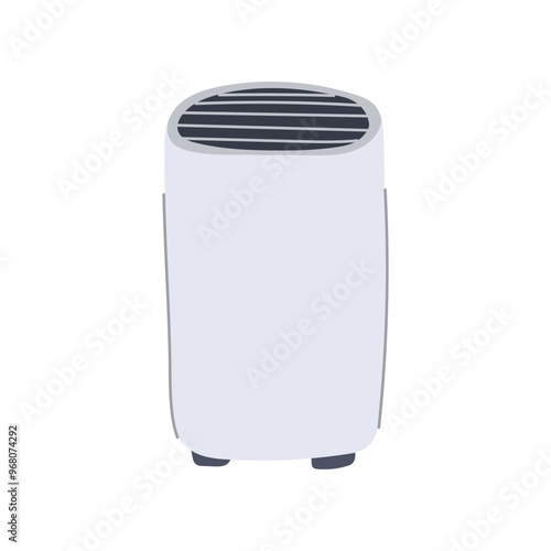 thermostat air conditioner cartoon. refrigerant compressor, condenser ductwork, ventilation filter thermostat air conditioner sign. isolated symbol vector illustration