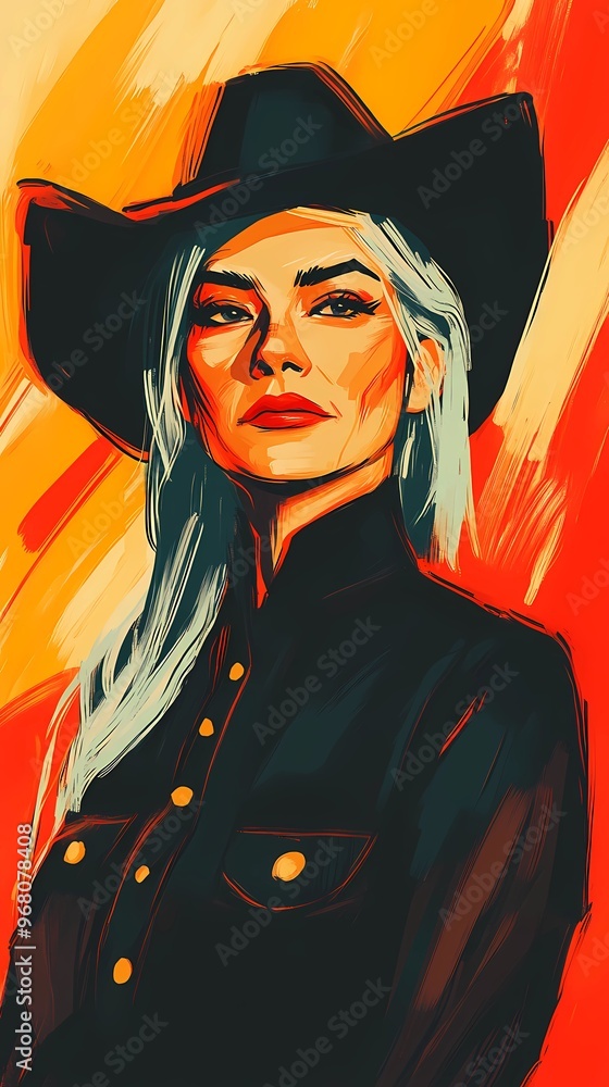 background image of a cowboy woman, western illustration style, western. background image of a cowboy woman, western illustration style, western.