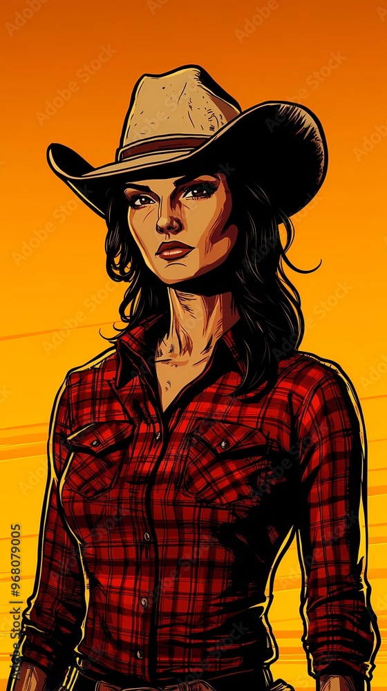 background image of a cowboy woman, western illustration style, western. background image of a cowboy woman, western illustration style, western.