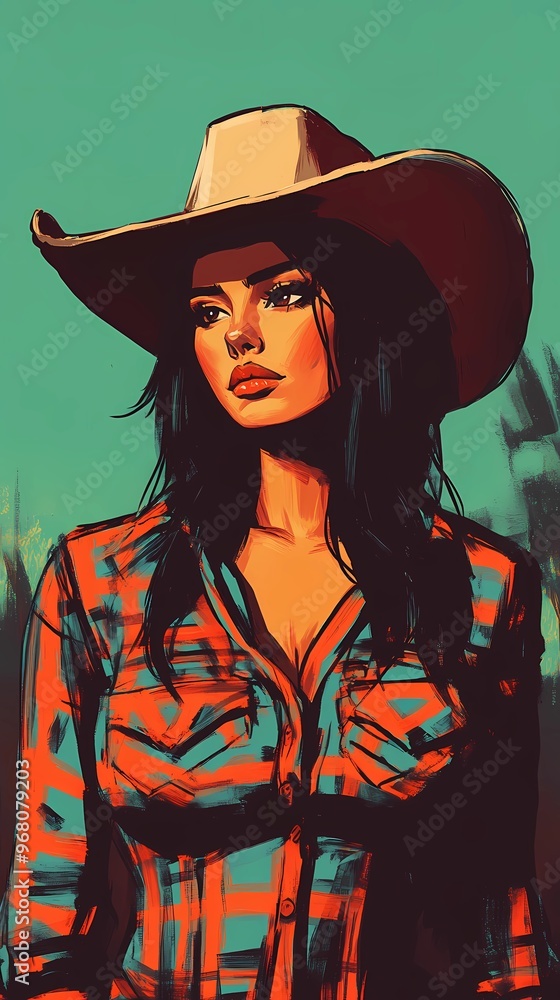 background image of a cowboy woman, western illustration style, western. background image of a cowboy woman, western illustration style, western.