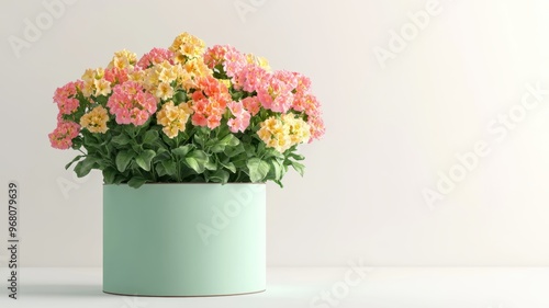 Lush lantana flowers in a g...
