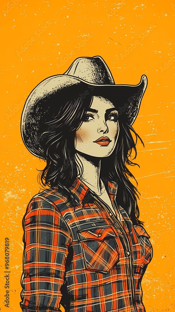 background image of a cowboy woman, western illustration style, western. background image of a cowboy woman, western illustration style, western.