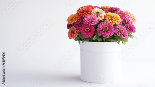 Colorful zinnia bouquet in ...
