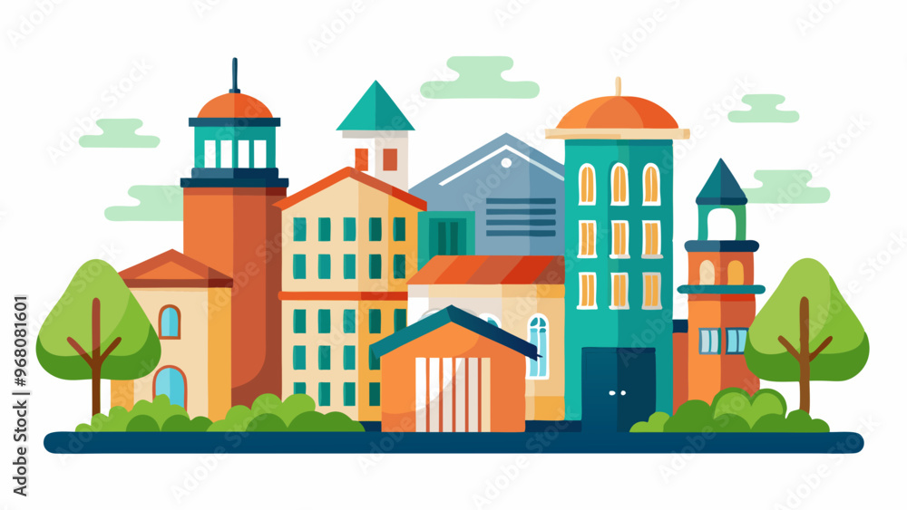 Building vector isolated on white background Building vector isolated on white background