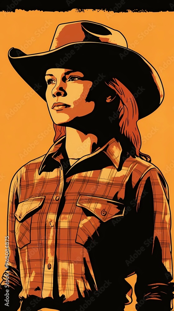 background image of a cowboy woman, western illustration style, western. background image of a cowboy woman, western illustration style, western.