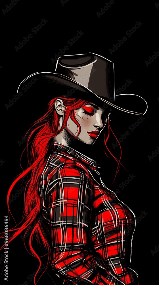 background image of a cowboy woman, western illustration style, western. background image of a cowboy woman, western illustration style, western.