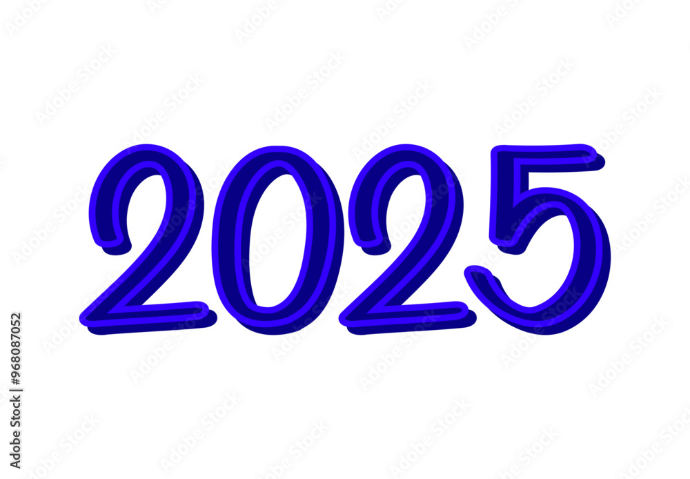 2025 Happy New Year Blue Realistic Design Abstract Vector Illustration 2025 Happy New Year Blue Realistic Design Abstract Vector Illustration