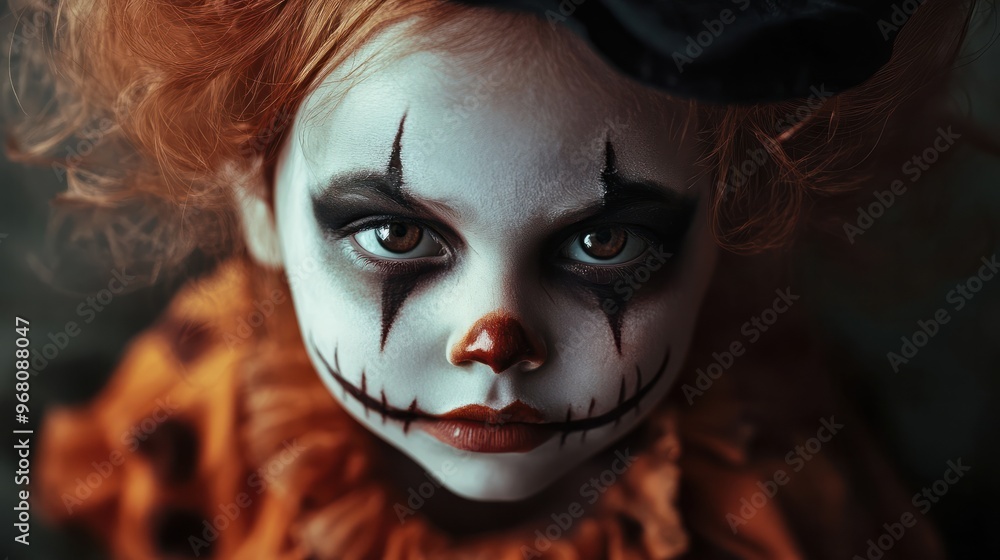 Happy halloween. children in costumes and makeup holiday happy halloween Happy halloween. children in costumes and makeup holiday happy halloween