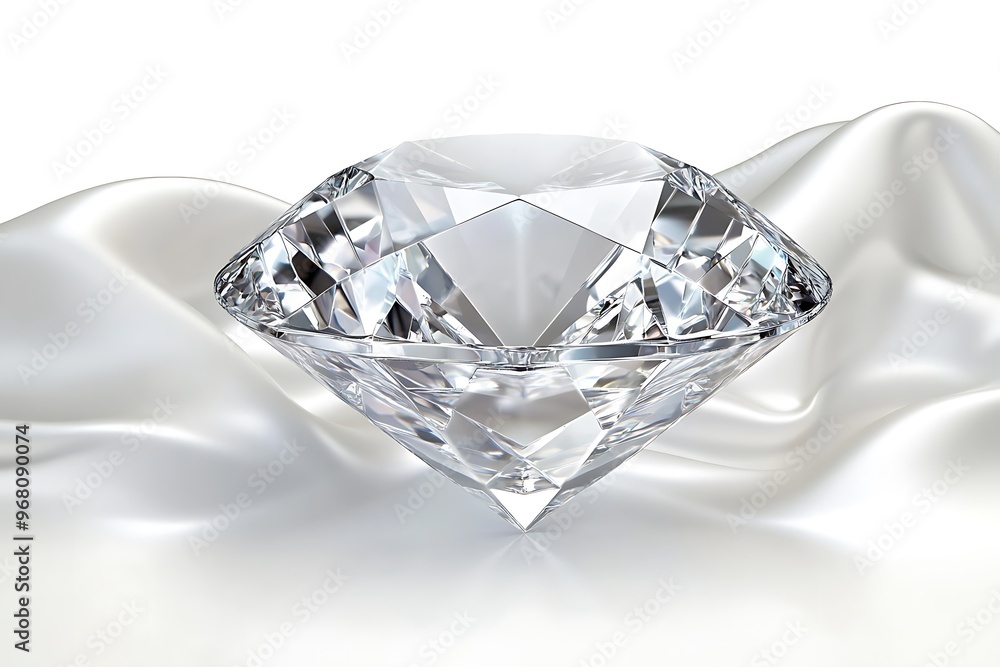 3D Rendering diamond white background 3D Rendering diamond white background