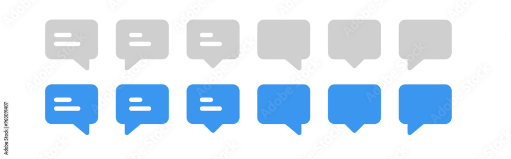 Set of Chat Message Bubbles Vector Icon. Communication icons. Talk bubble, dialog. Web icon set. Online communication. Conversation, SMS, Notification, Group Chat. Chatting icons in different styles Set of Chat Message Bubbles Vector Icon. Communication icons. Talk bubble, dialog. Web icon set. Online communication. Conversation, SMS, Notification, Group Chat. Chatting icons in different styles