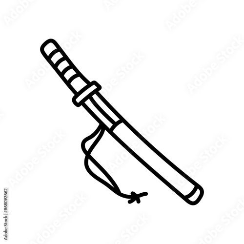 Blade For A Dagger Outline Icon, Vector illustration