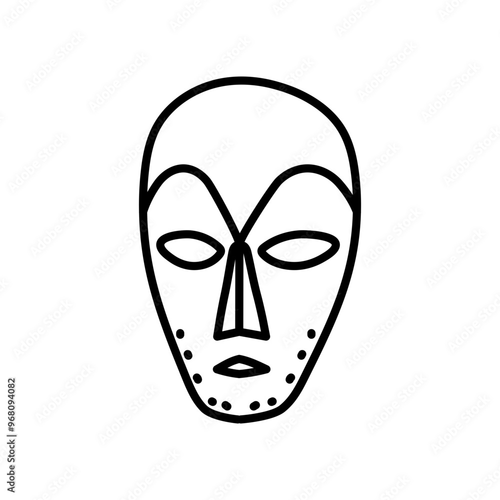 Jerusalem Mask Outline Icon, Vector illustration Jerusalem Mask Outline Icon, Vector illustration