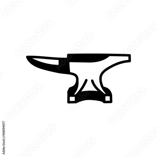 Anvil Glyph Icon, Vector illustration