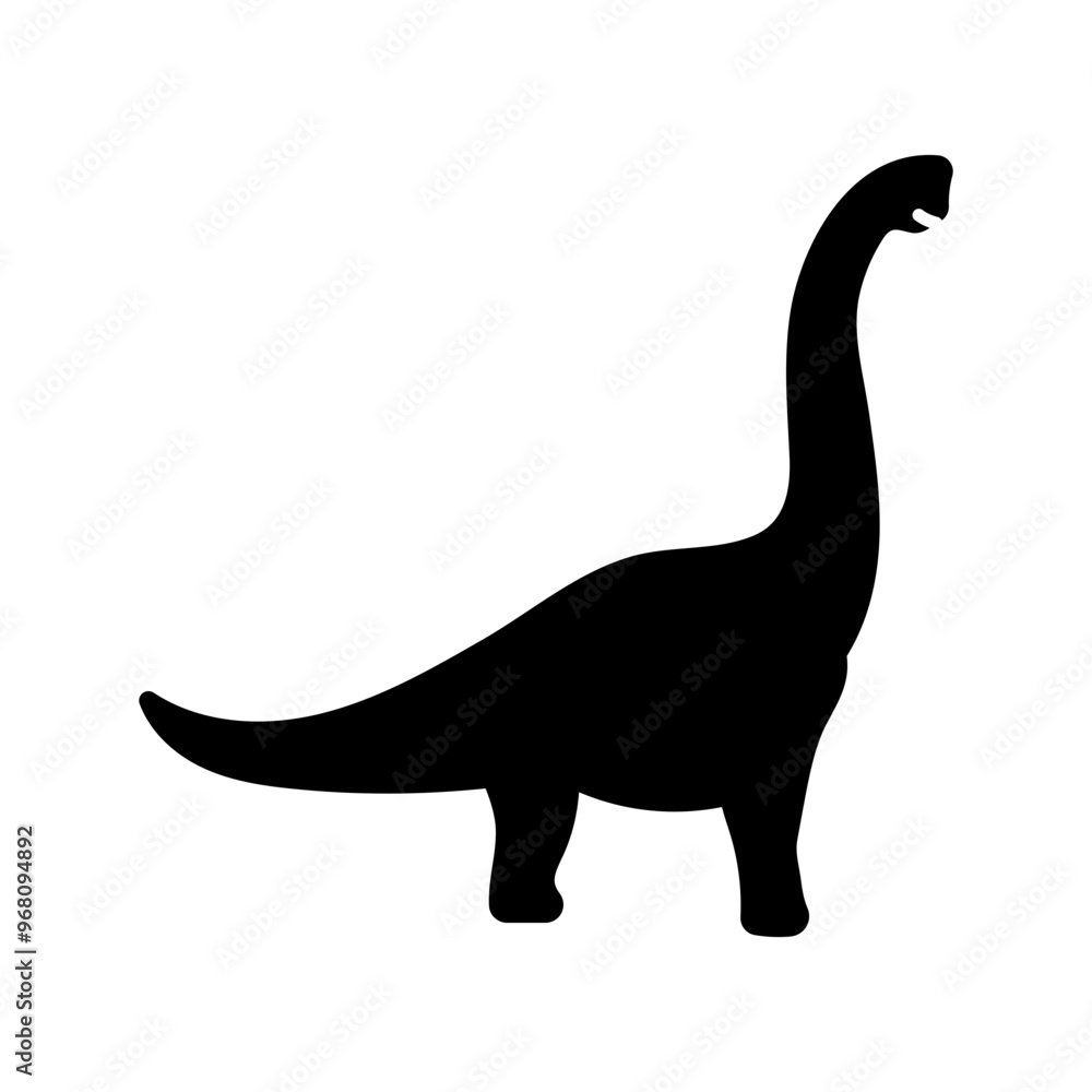 Brachiosaurus Glyph Icon, Vector illustration Brachiosaurus Glyph Icon, Vector illustration